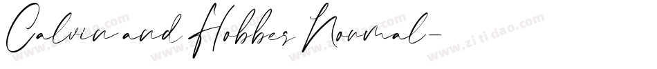 Calvin and Hobbes Normal字体转换